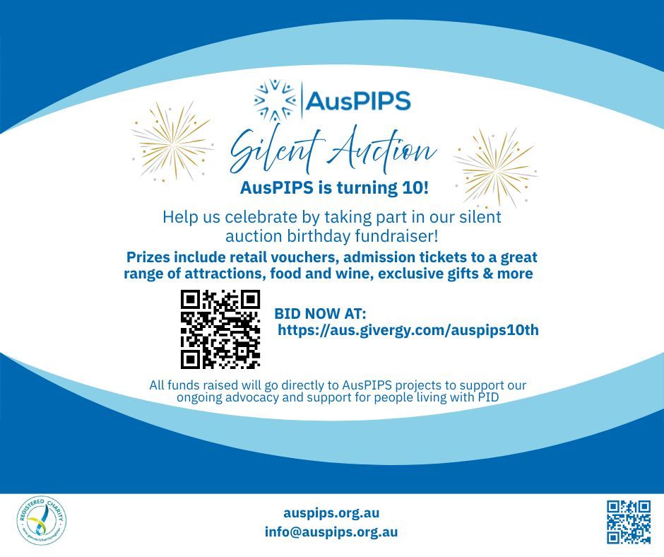 AusPIPS 10th birthday silent auction fundraiser